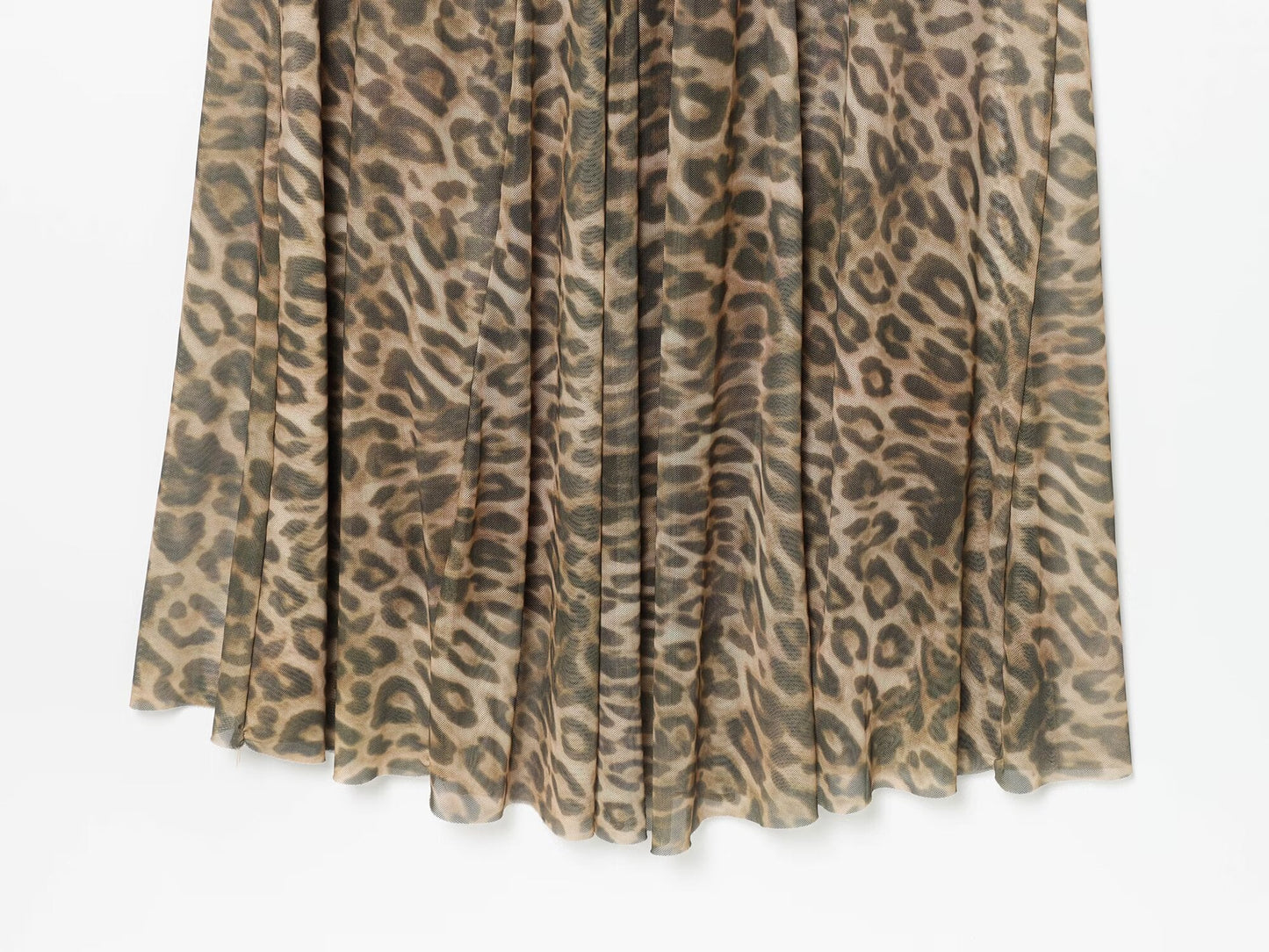 Women's animal print tulle suspender dress