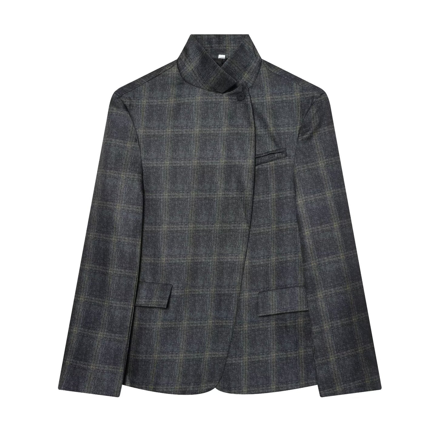 Women's new casual stand collar Button-up Blazer Coat