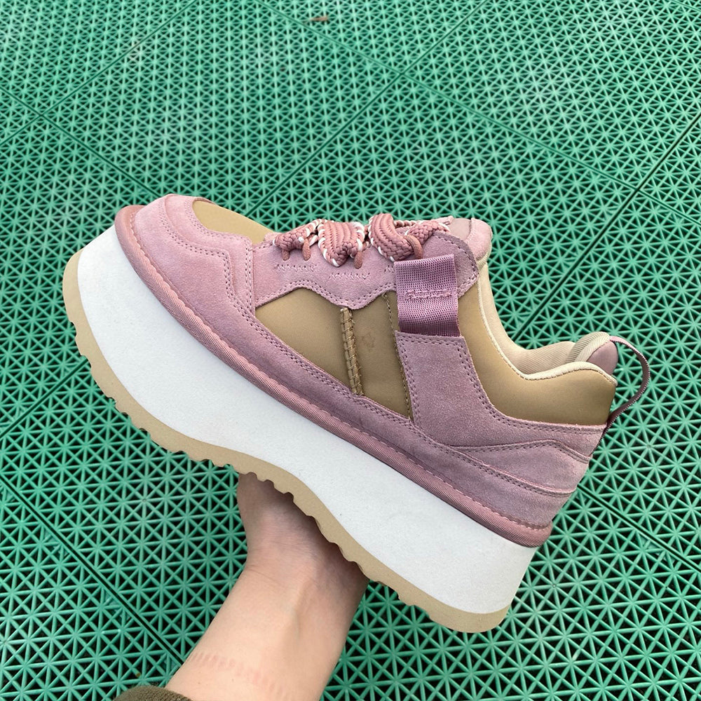 Women's new casual platform-raised lace-up shoes