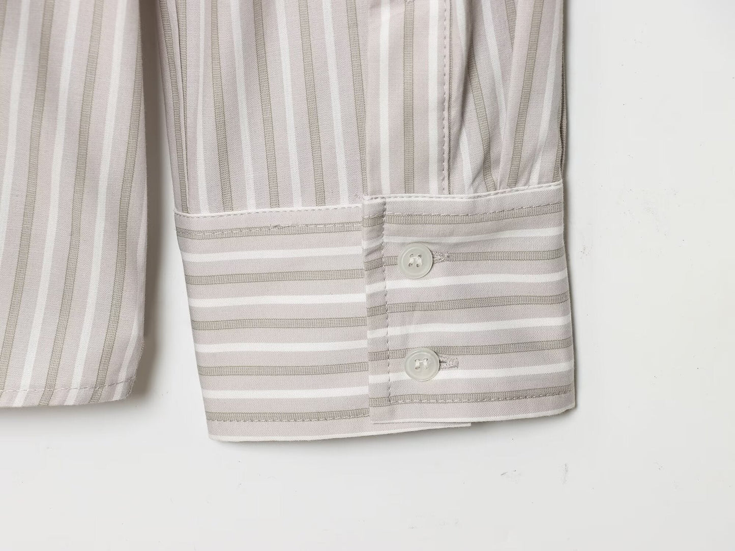Women's Casual Lapel Striped Poplin Shirt
