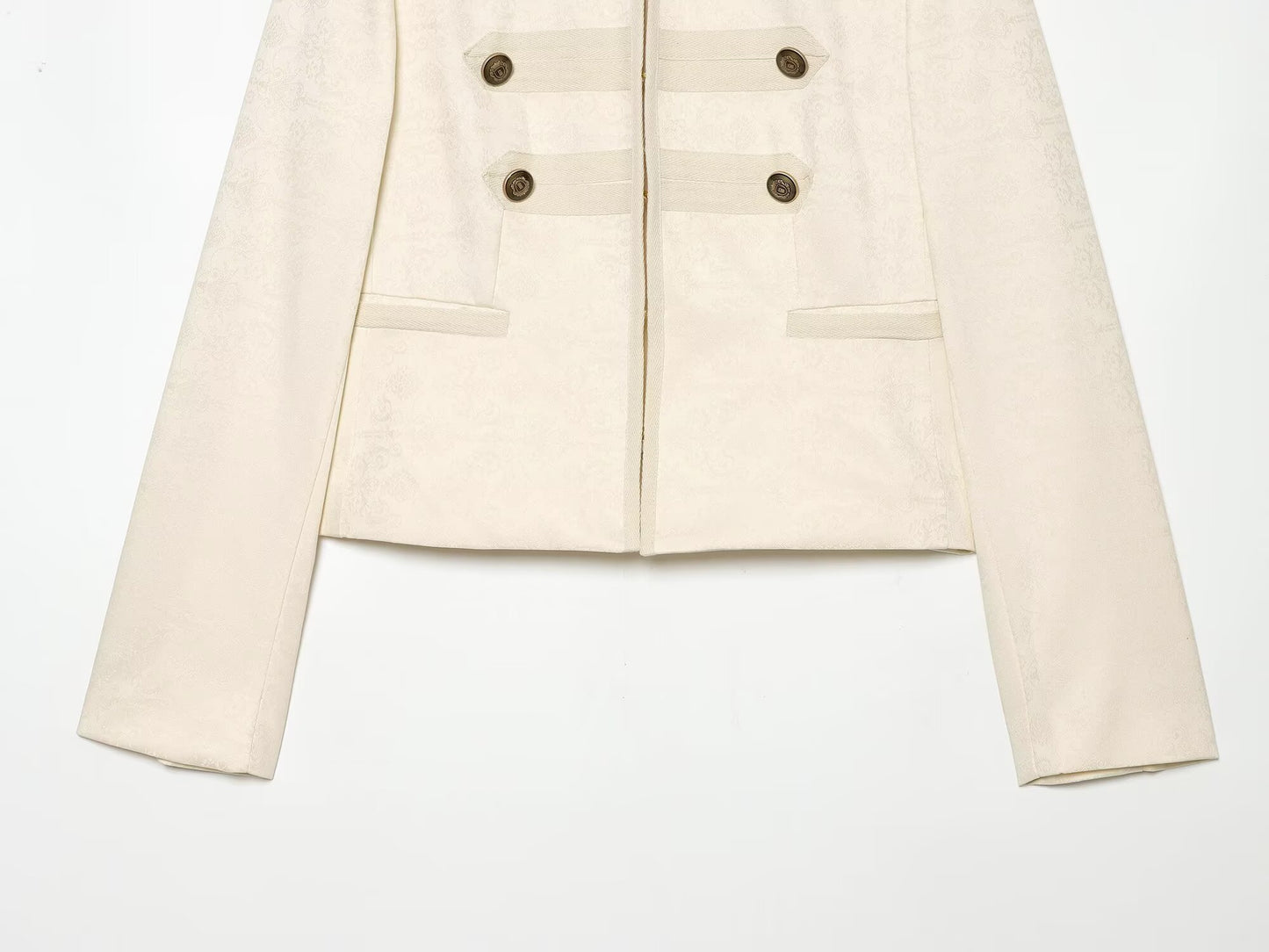 Women's button decoration slim Coat