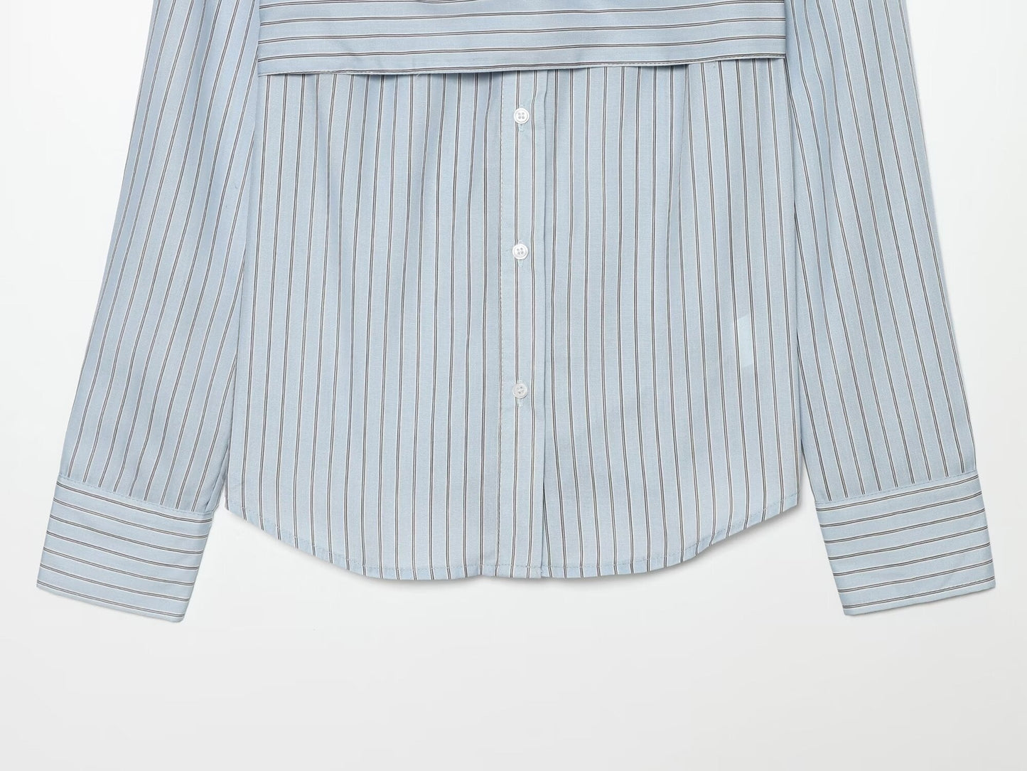 Women's layered decorative striped shirt