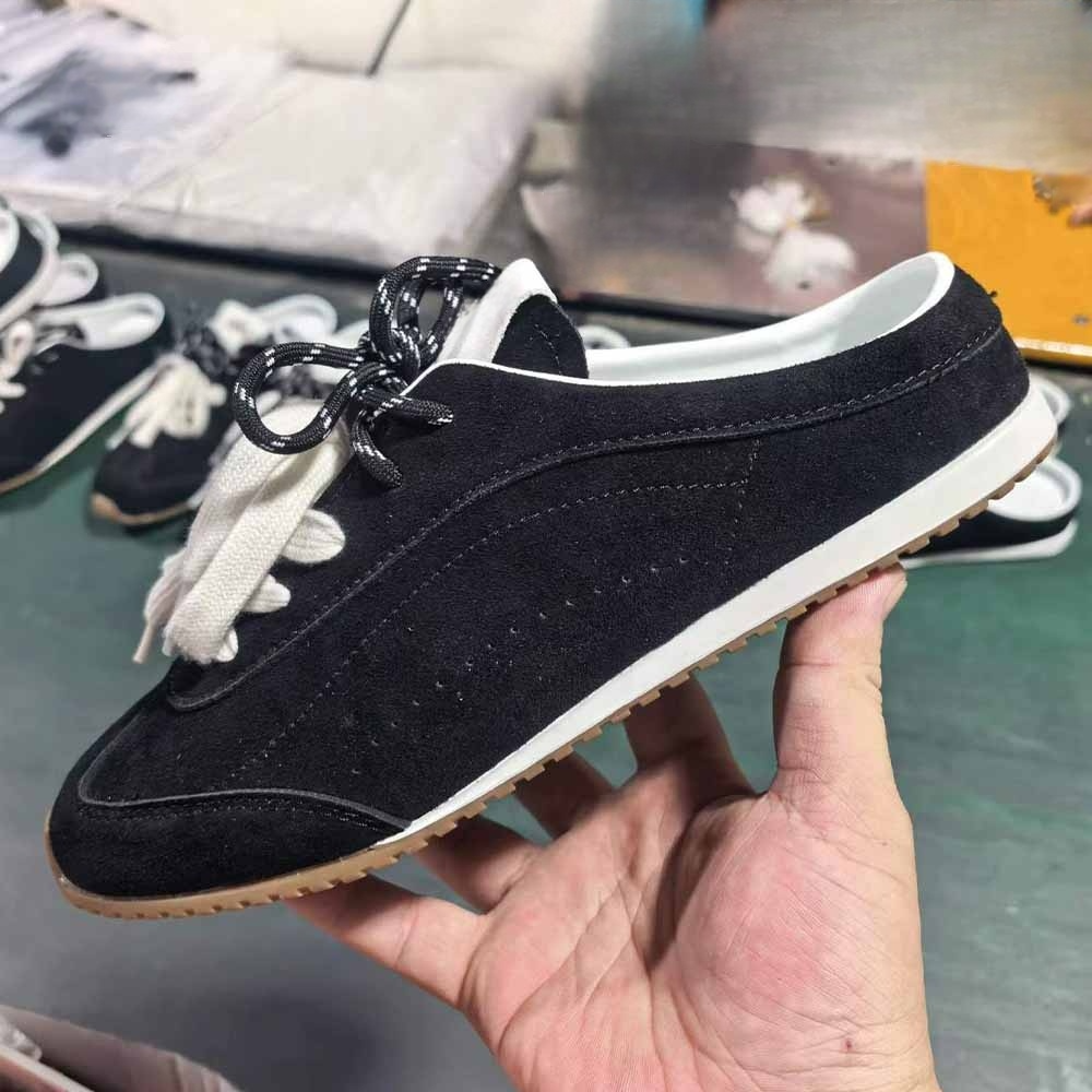 Women's new Joker Semi-trailer lace-up flat casual shoes