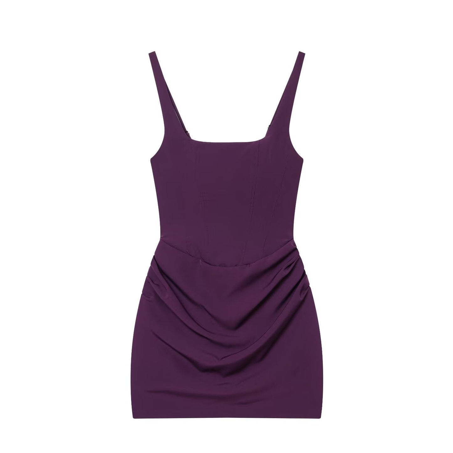 Women's sexy sleeveless hip hugging tied dress