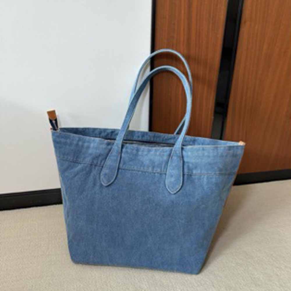 Women's new old denim bag large capacity portable shoulder bag