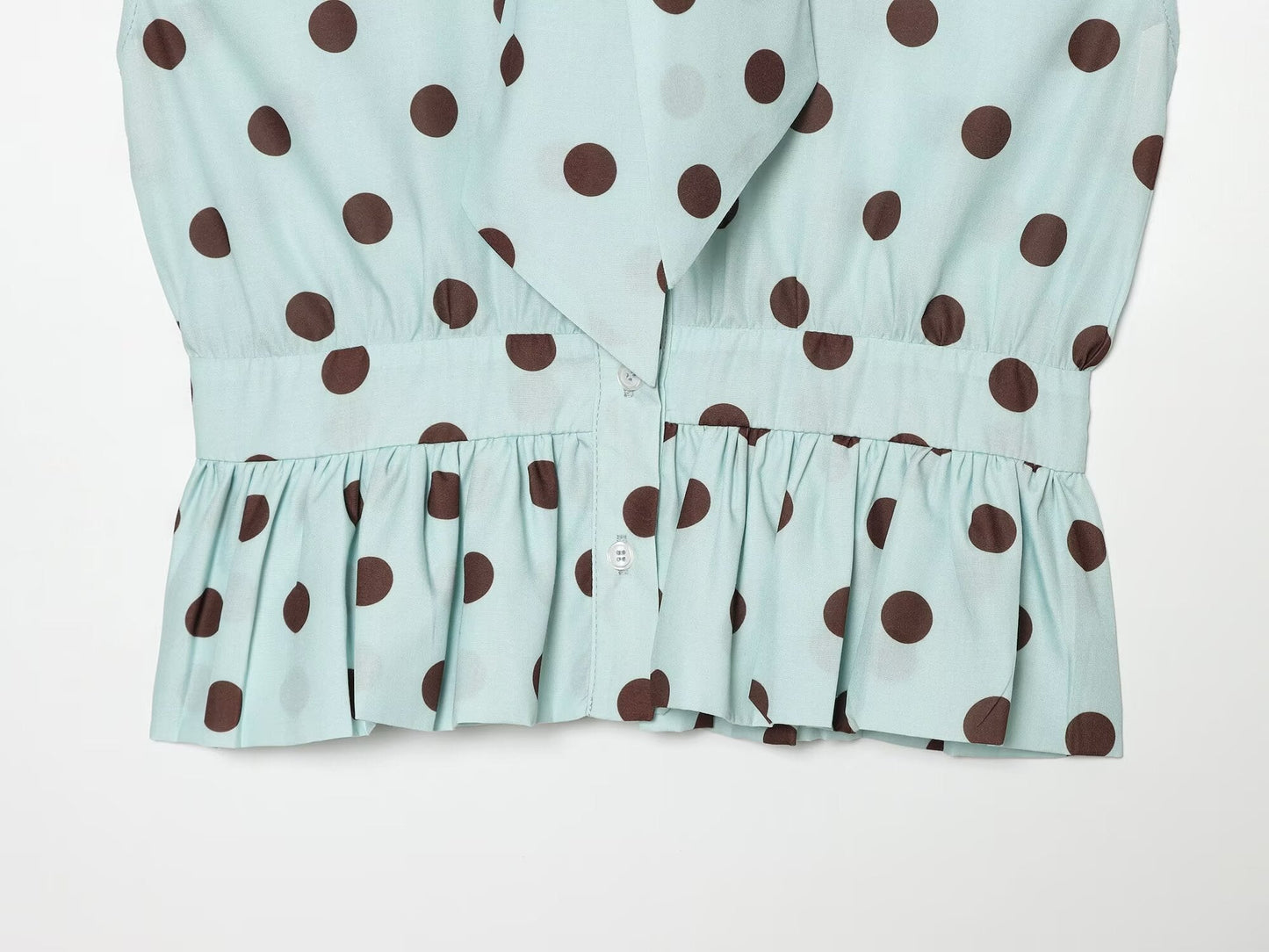Women's polka dot bow sleeveless shirt