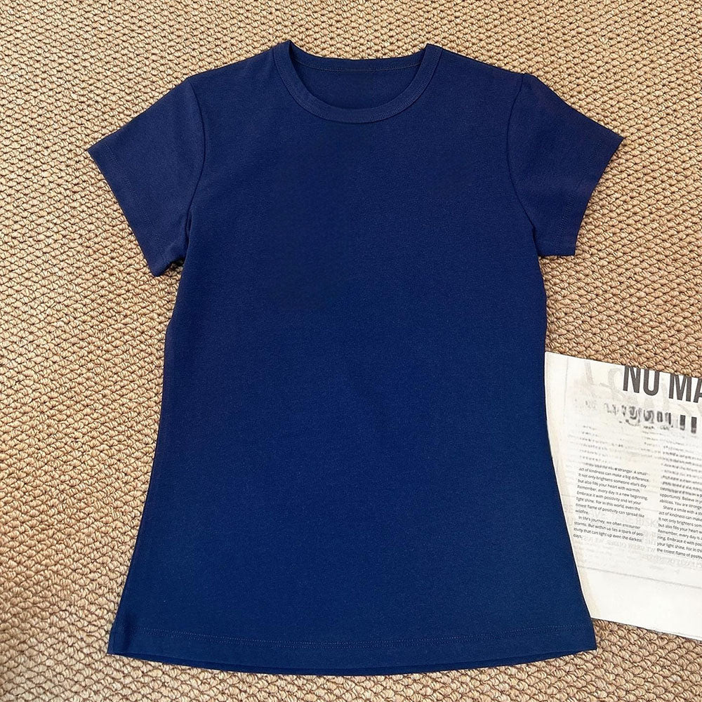 2026 women's new cotton comfortable slim short sleeve T-shirt