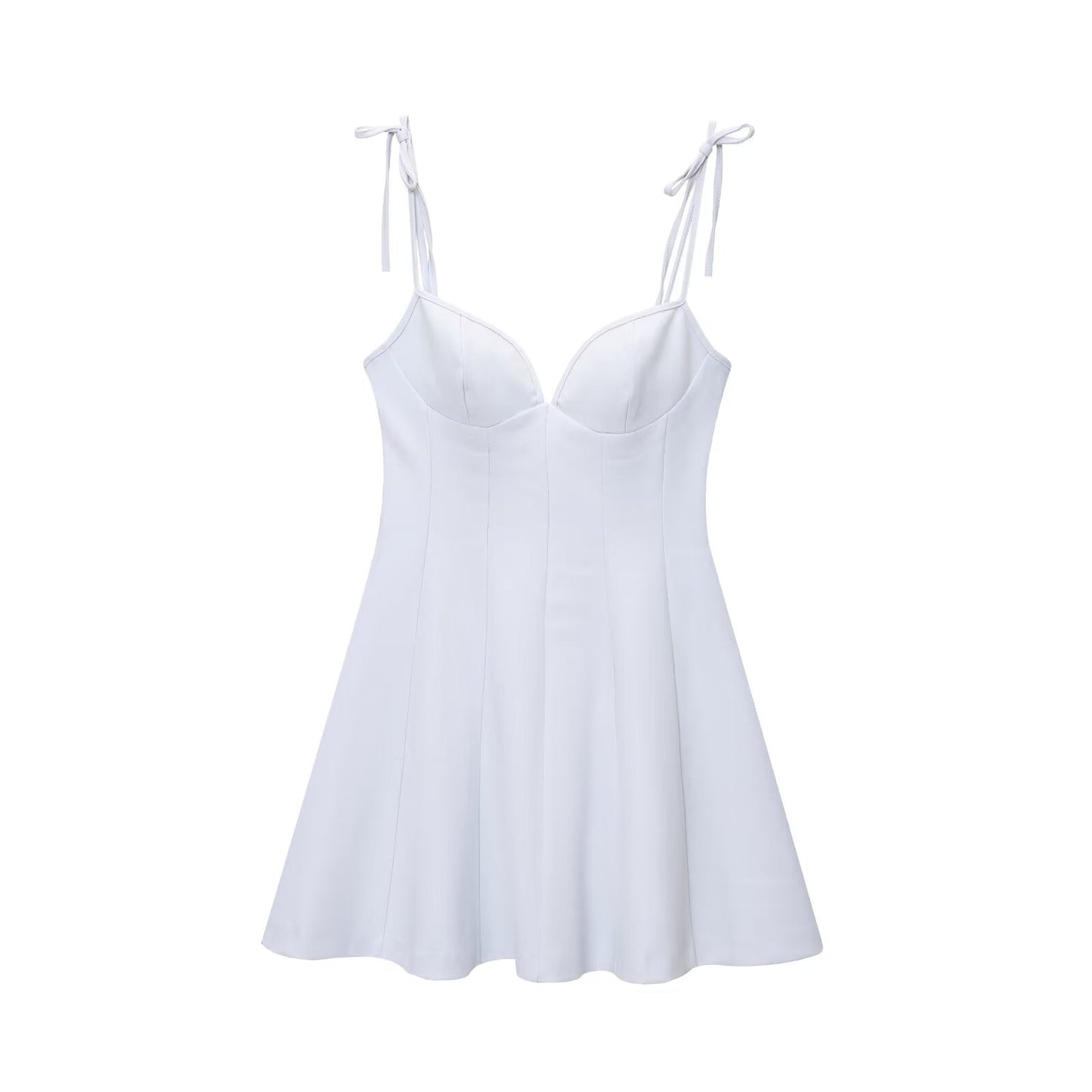 Women's summer fashion bow decoration strapless mini dress