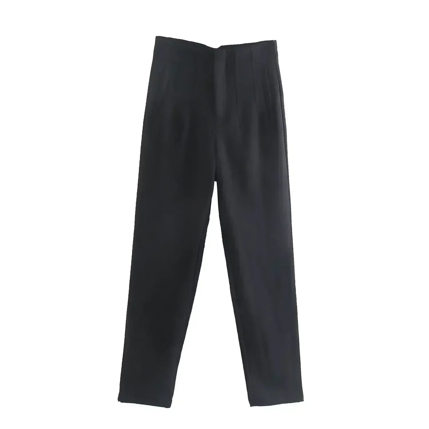Woman Pants 2023 Chic Fashion Office Wear Pants For Women Vintage High Waist Zipper Fly Female Ankle Trousers Mujer