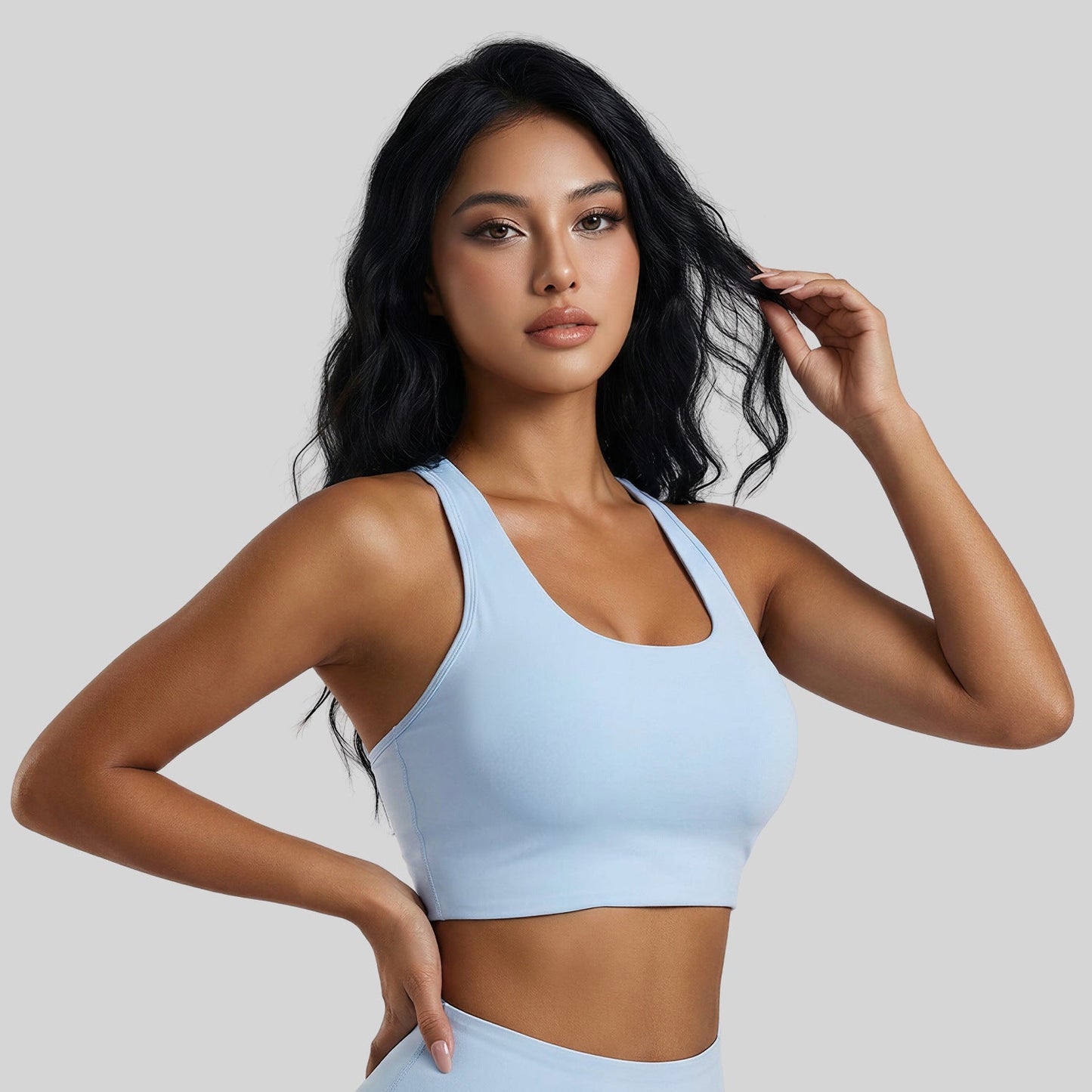 Women's new fitness bra neck vest fixed cup yoga vest
