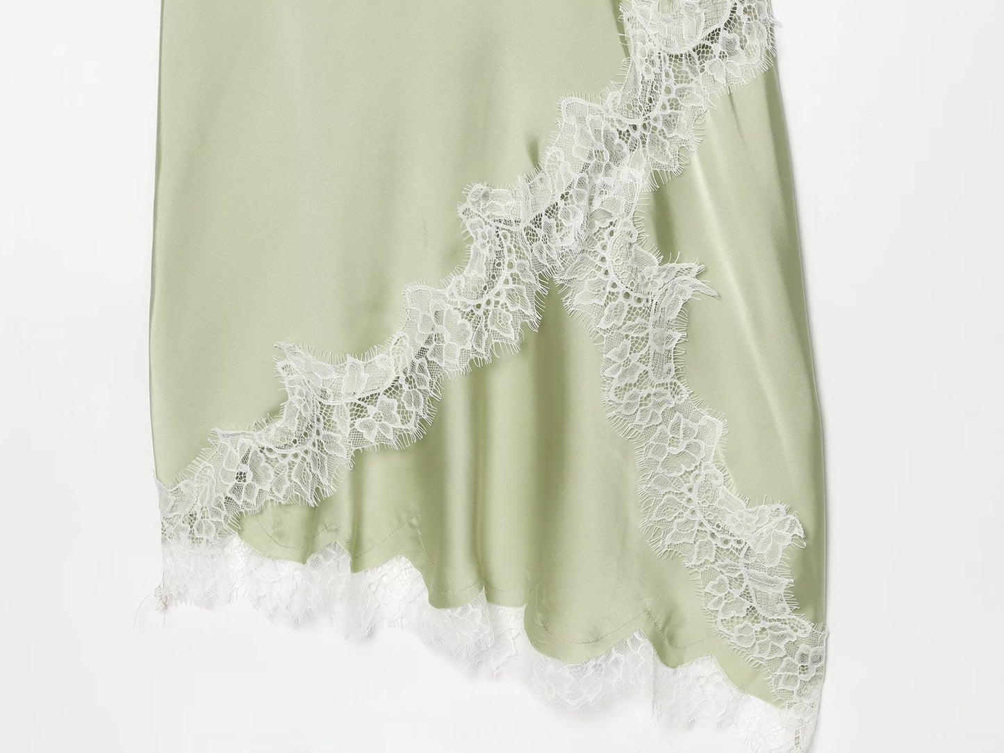 Women's opening design lace patchwork MIDI dress