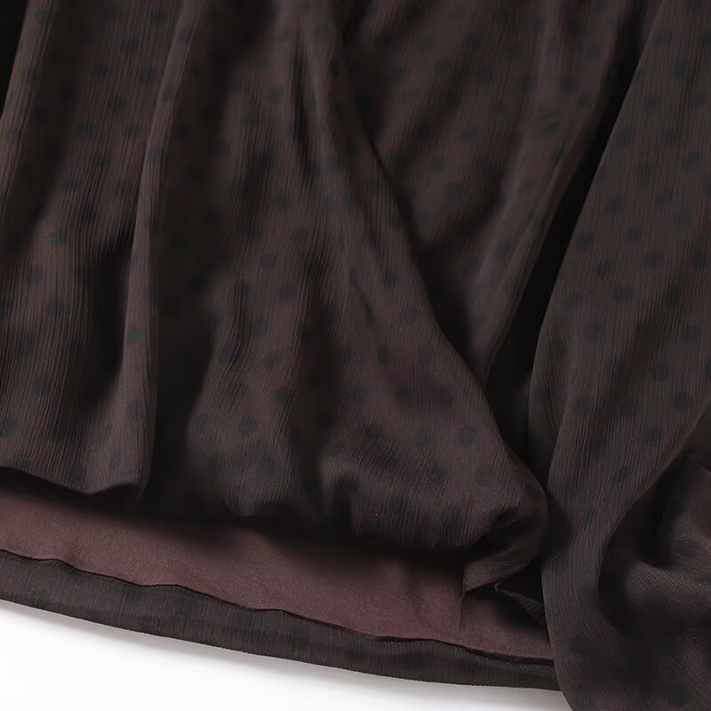 suit Women's 2 pieces new polka dot V-neck shirt+Skirt