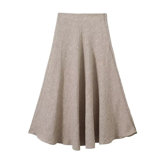 2026 Women's textured casual flared skirt
