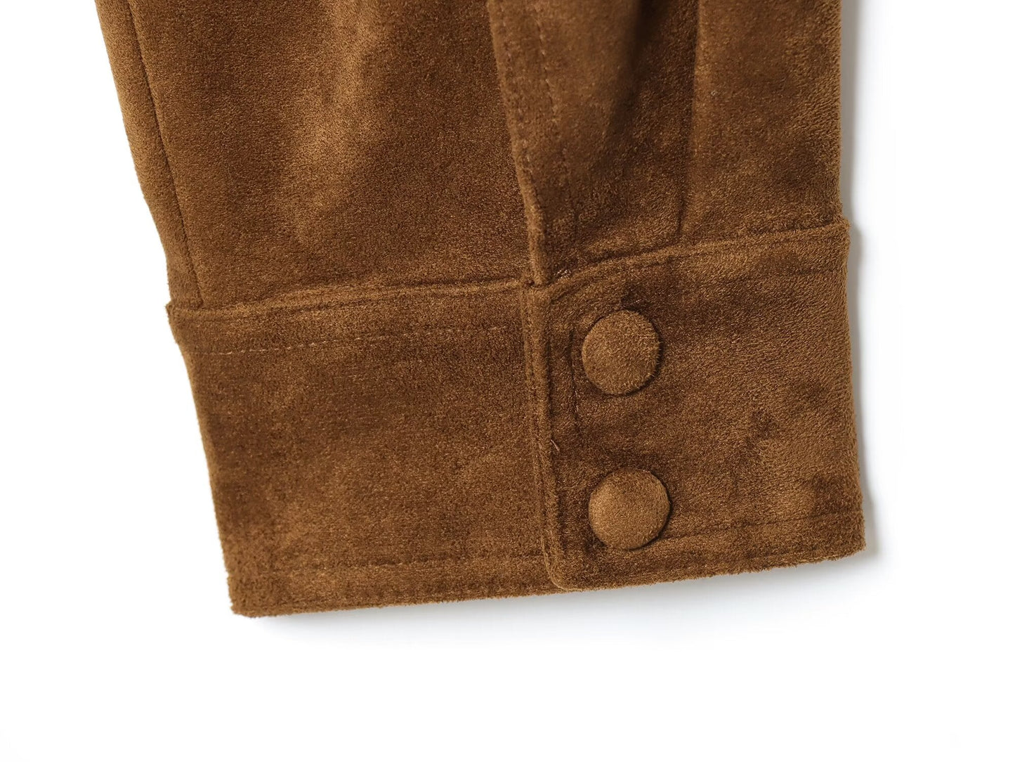 Women's 2025 new fashion casual Lapel suede Leather jacket Coat