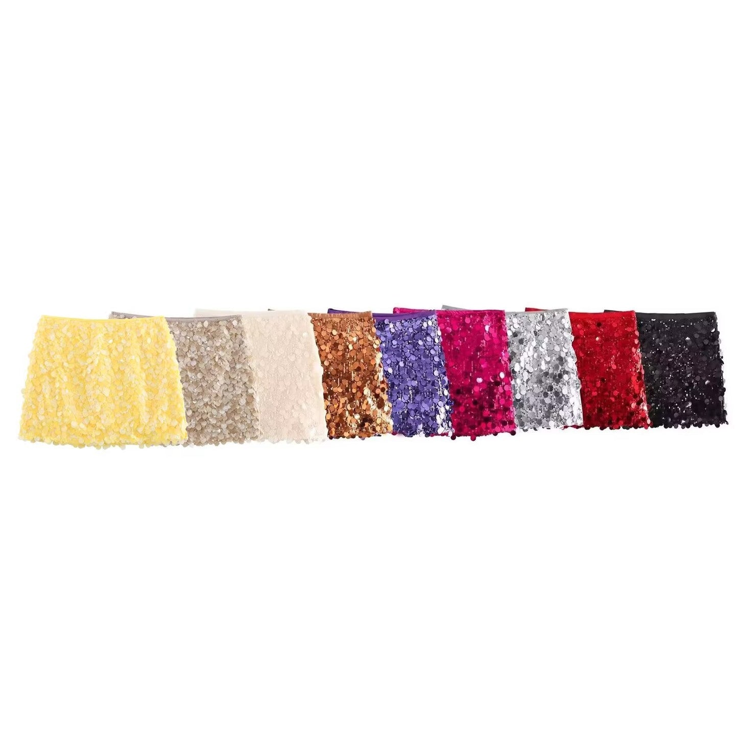 Women's' new fashion sequin decoration slim high waisted mini skirt