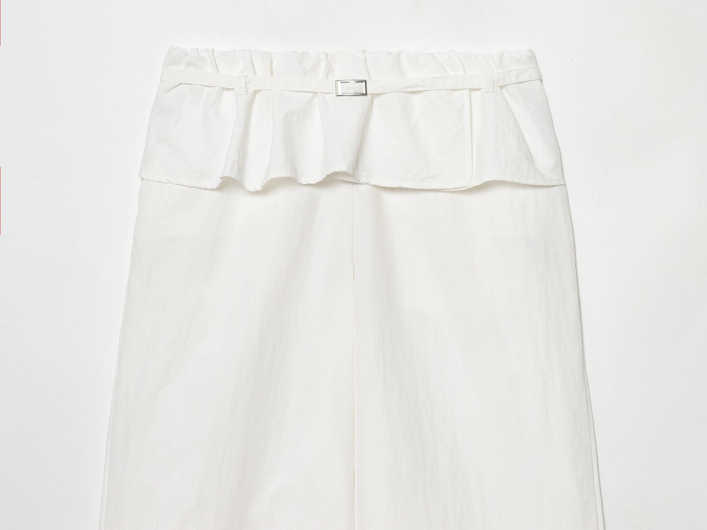 Women's layered waist design casual nylon pants