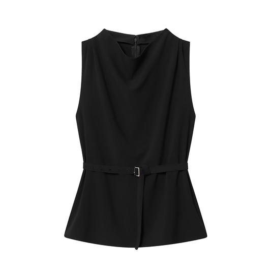 2026 Women's with Belt casual sleeveless top