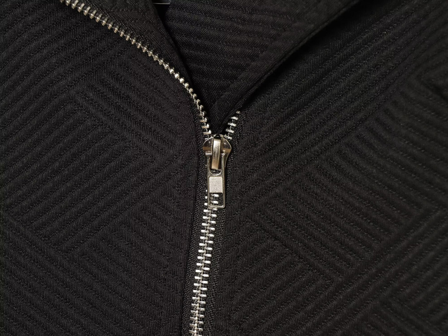 Women's diagonal zipper button decoration casual jacket