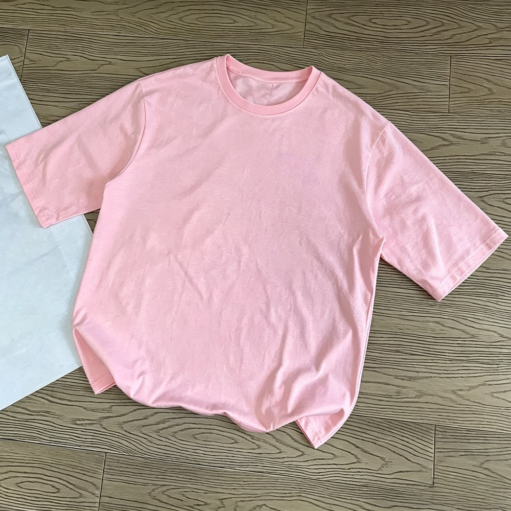 Women's new casual cotton loose sports short sleeve T-shirt