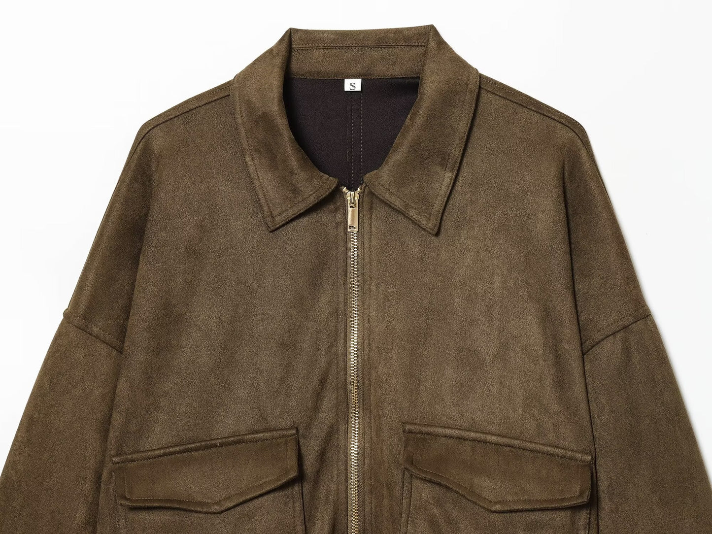 Women's new fashion suede texture effect lapel jacket Coat