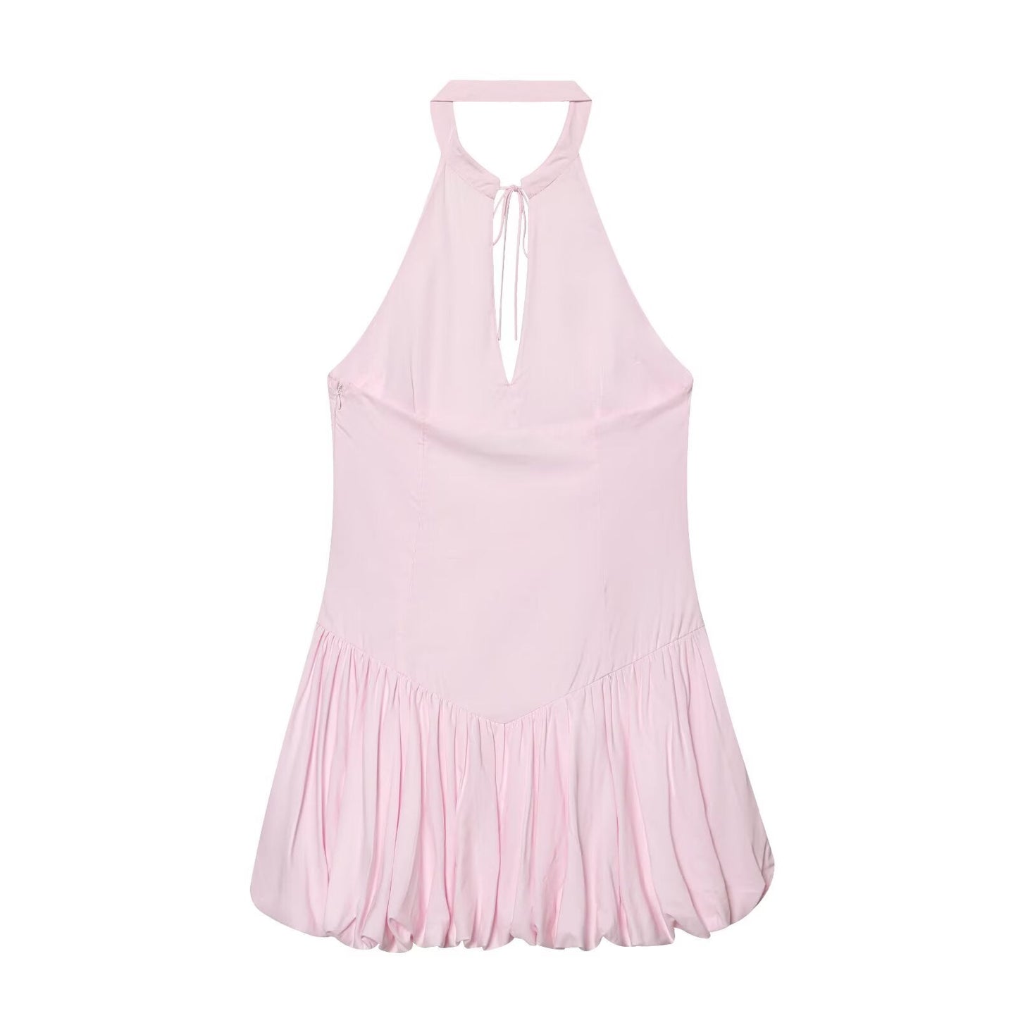 2026 Women's balloon style halter neck dress