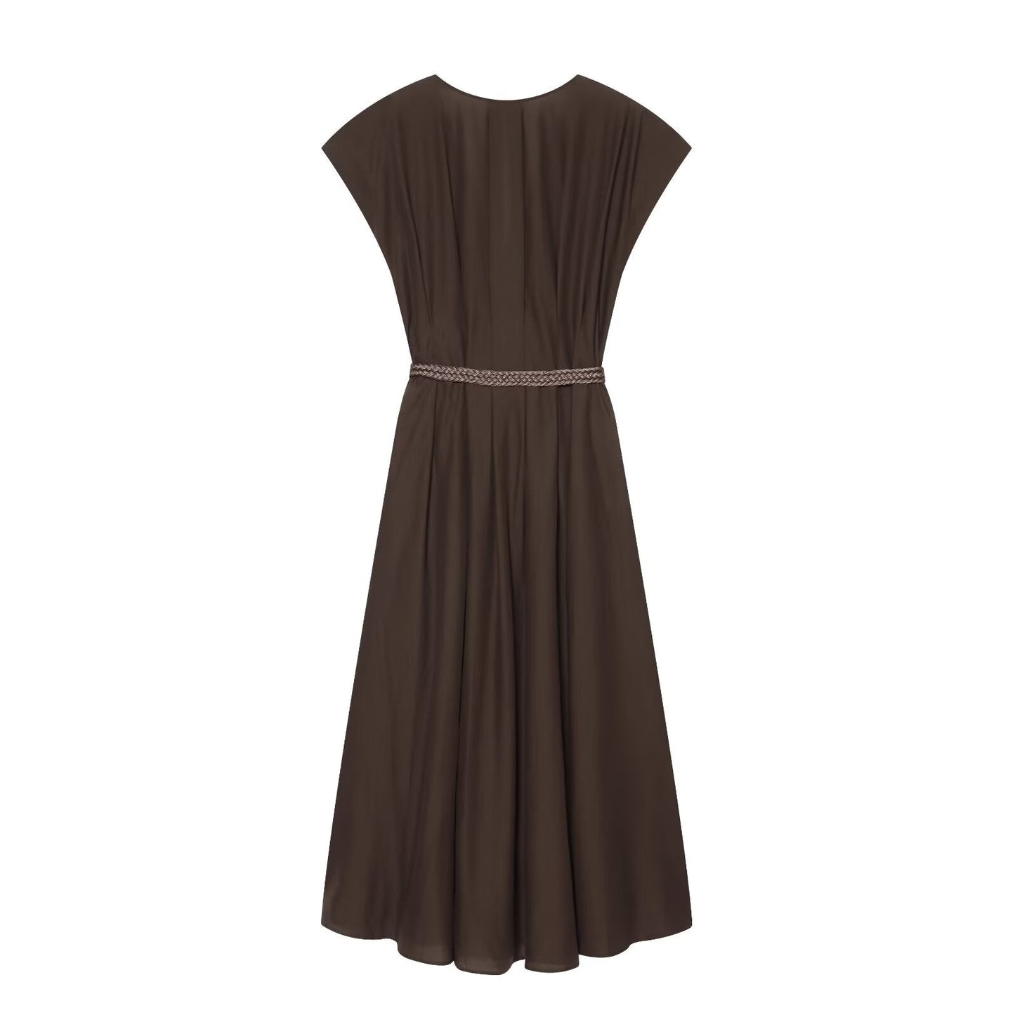 Women's with Belt vacation style cotton dress