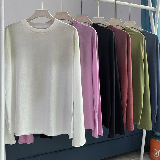 Women's new old 6-color sunscreen round neck long sleeve T-shirt