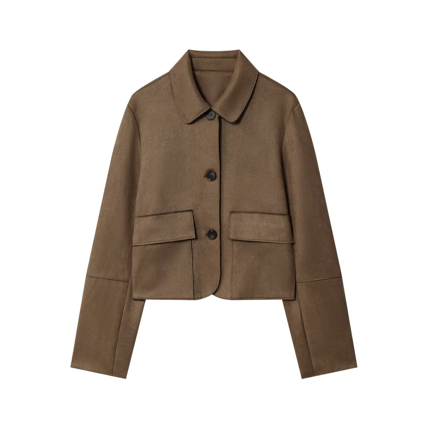Women's 2025 new fashion anti suede effect short jacket Coat