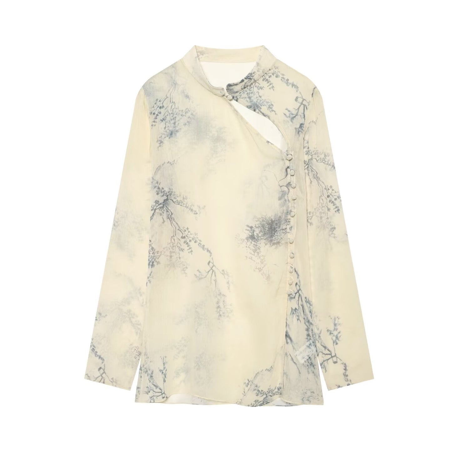 Women's comfortable printed button up shirt