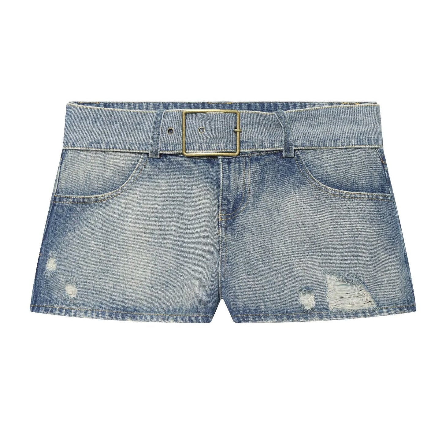 suit Women's 2 pieces slim denim vest style top+denim shorts