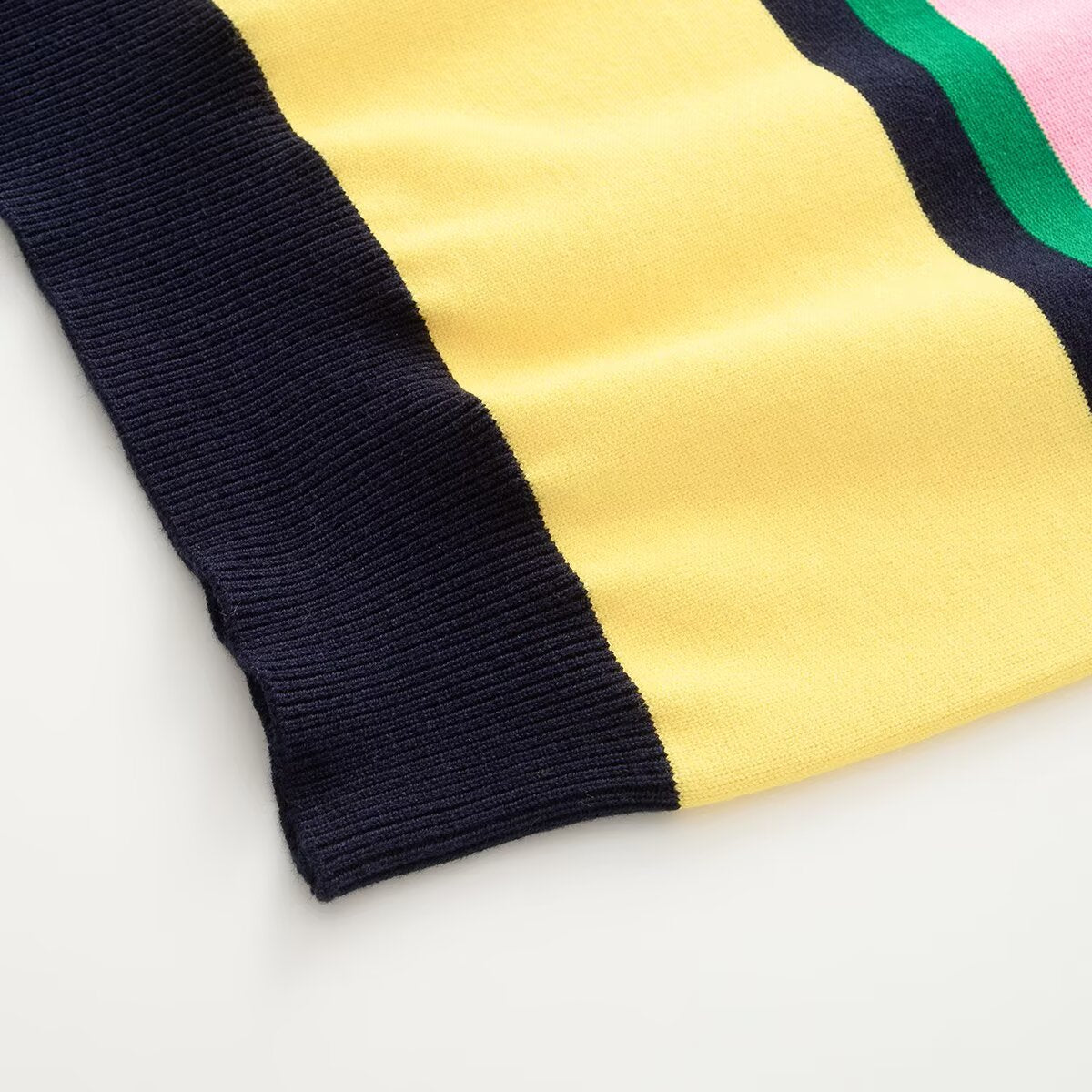 Women's contrasting striped knitted polo shirt