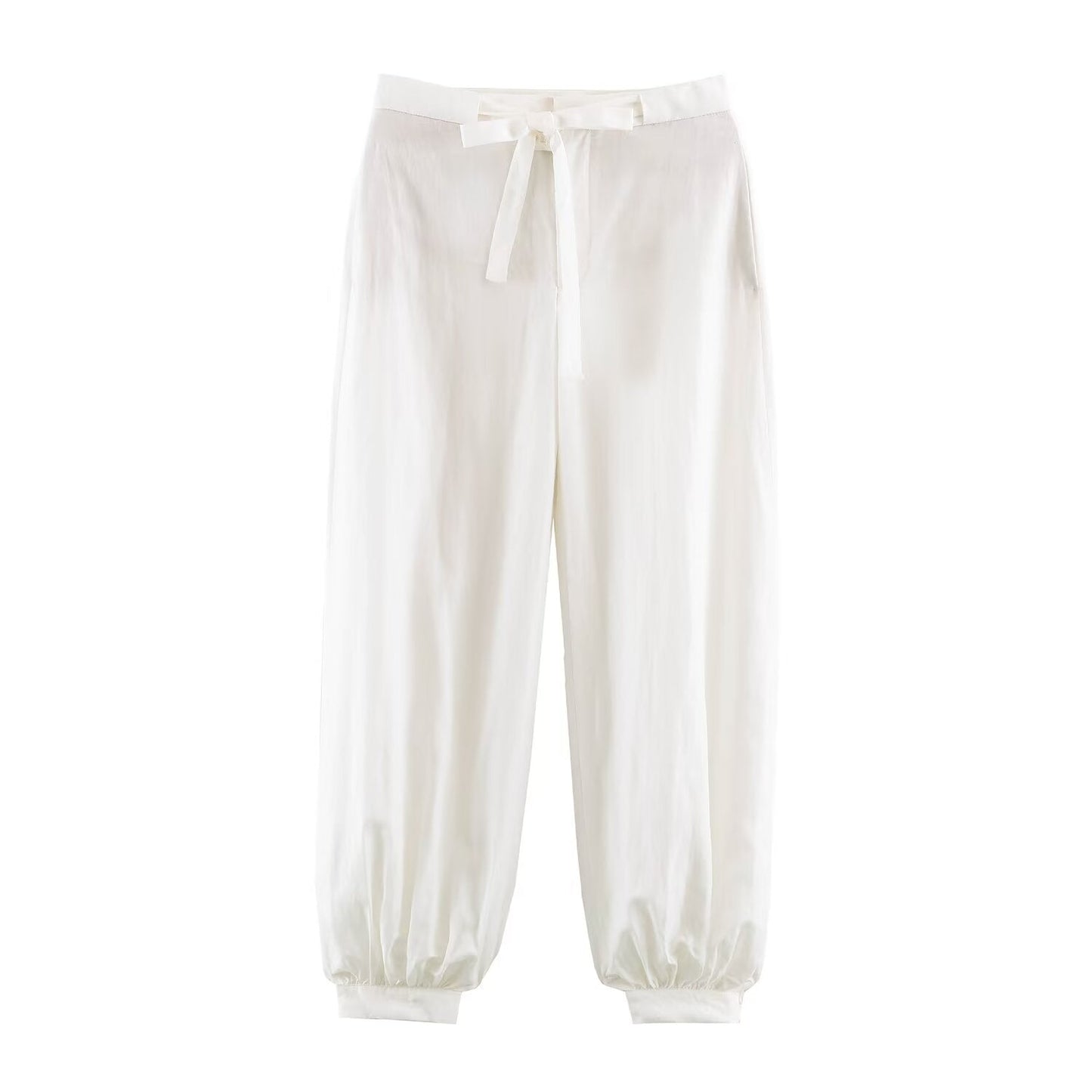 suit Women's 2 pieces button decoration casual shirt+lantern pants
