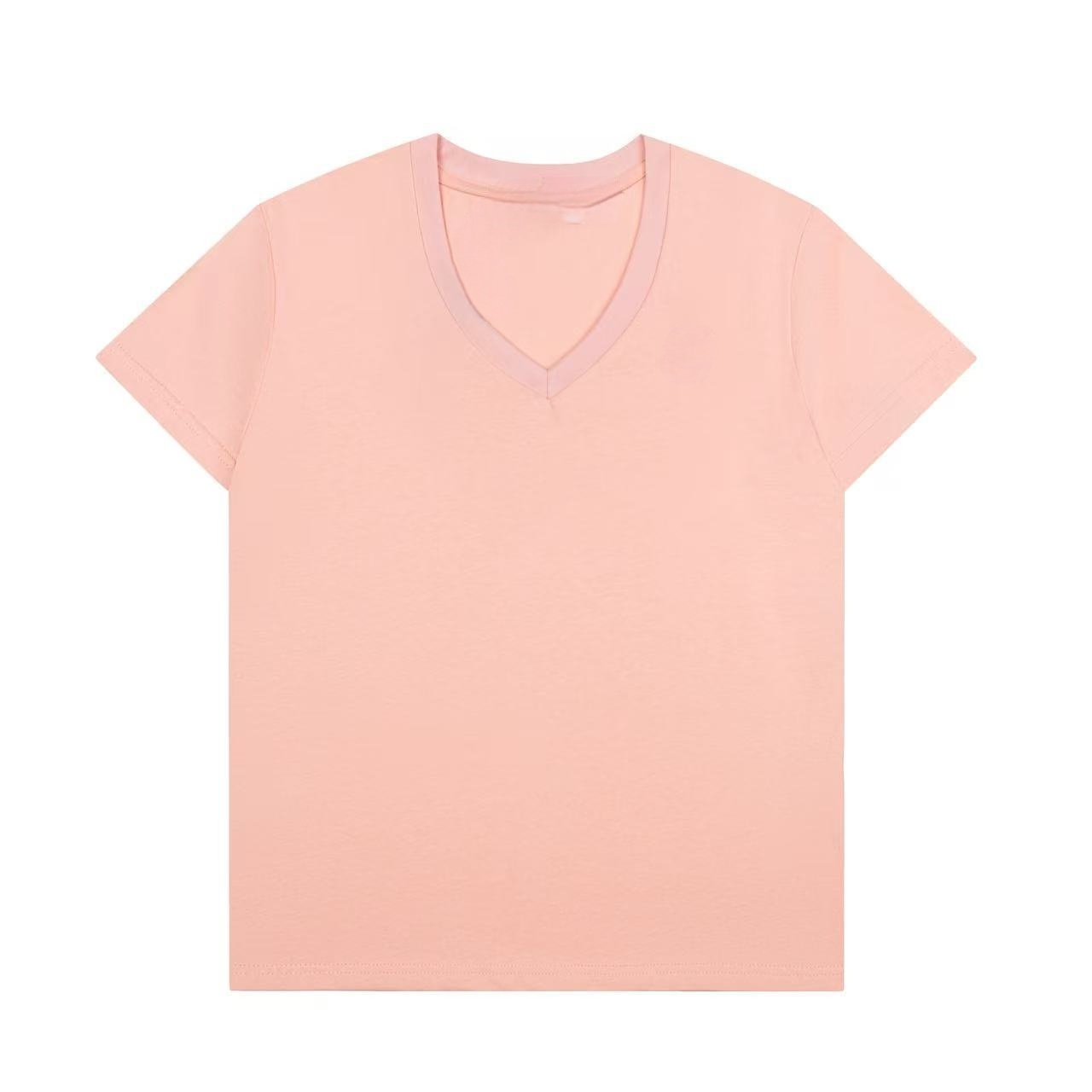 Women's new casual Joker V-neck short sleeve T-shirt