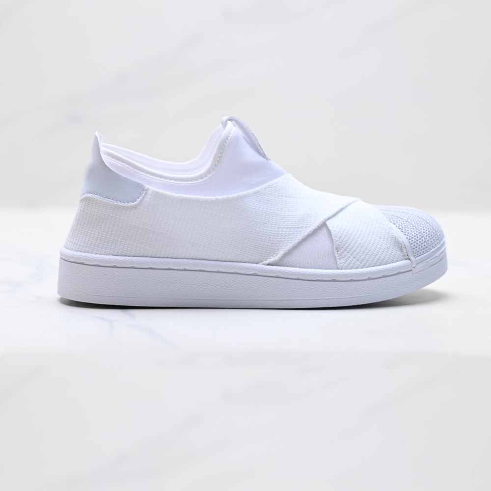 Women's new fashion one-pedal sports shoes have a shoe box