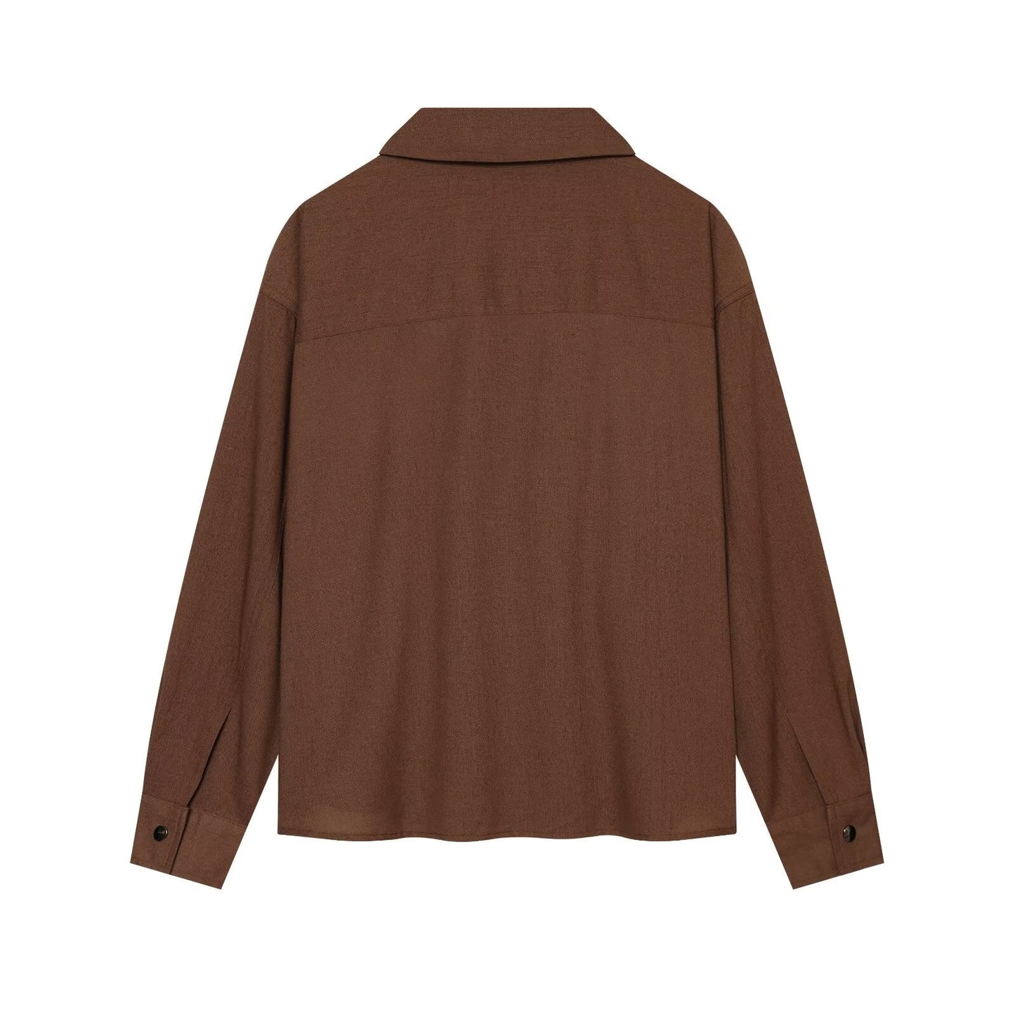 Women's Retro Buckle Long Sleeve Shirt