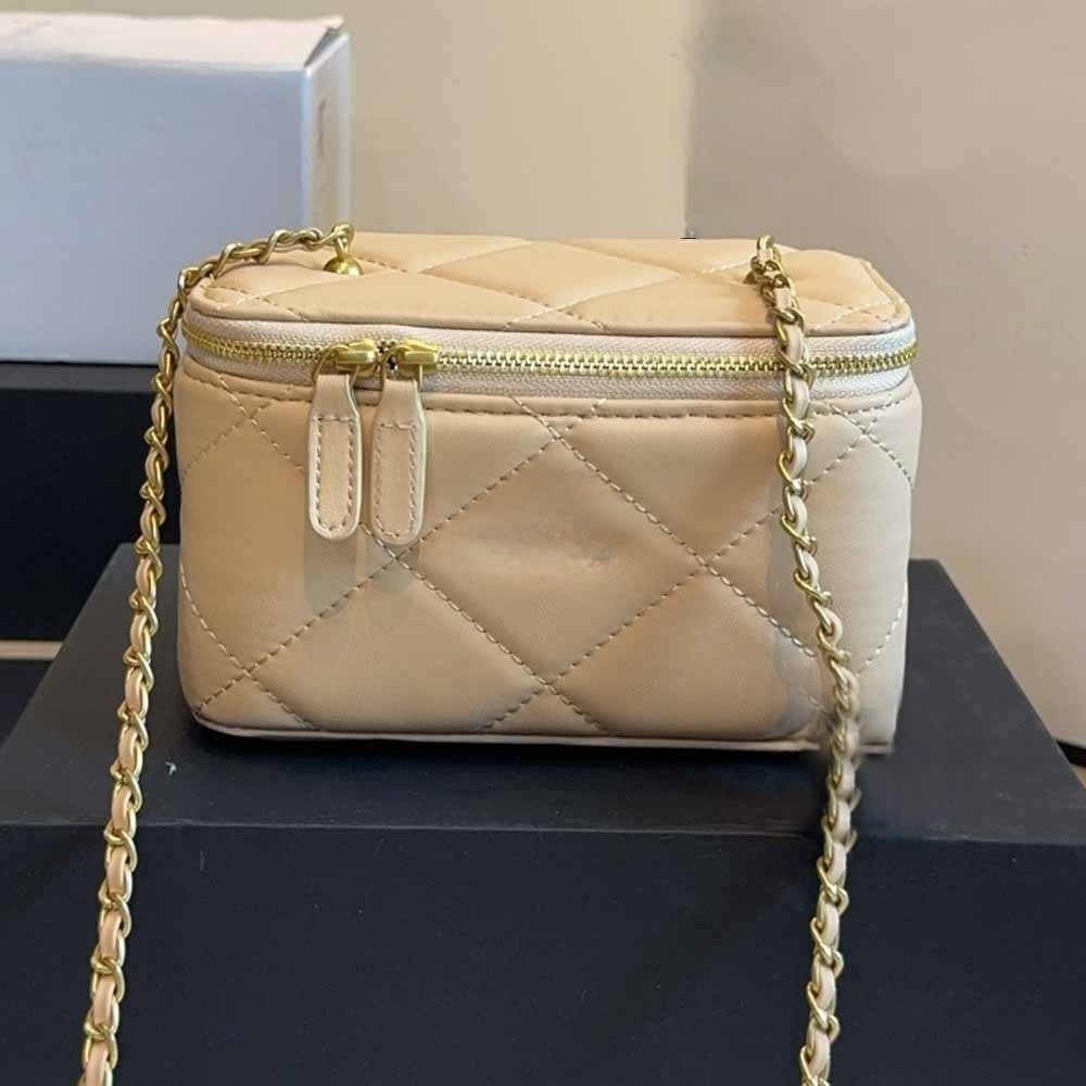 Women's new classic rhombic metal chain square bag