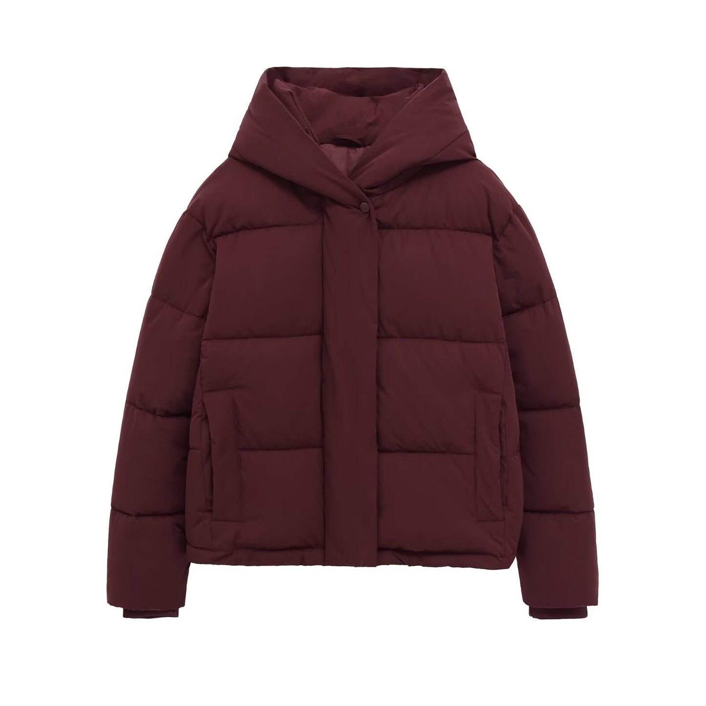 Women's thick windproof hooded cotton jacket Coat