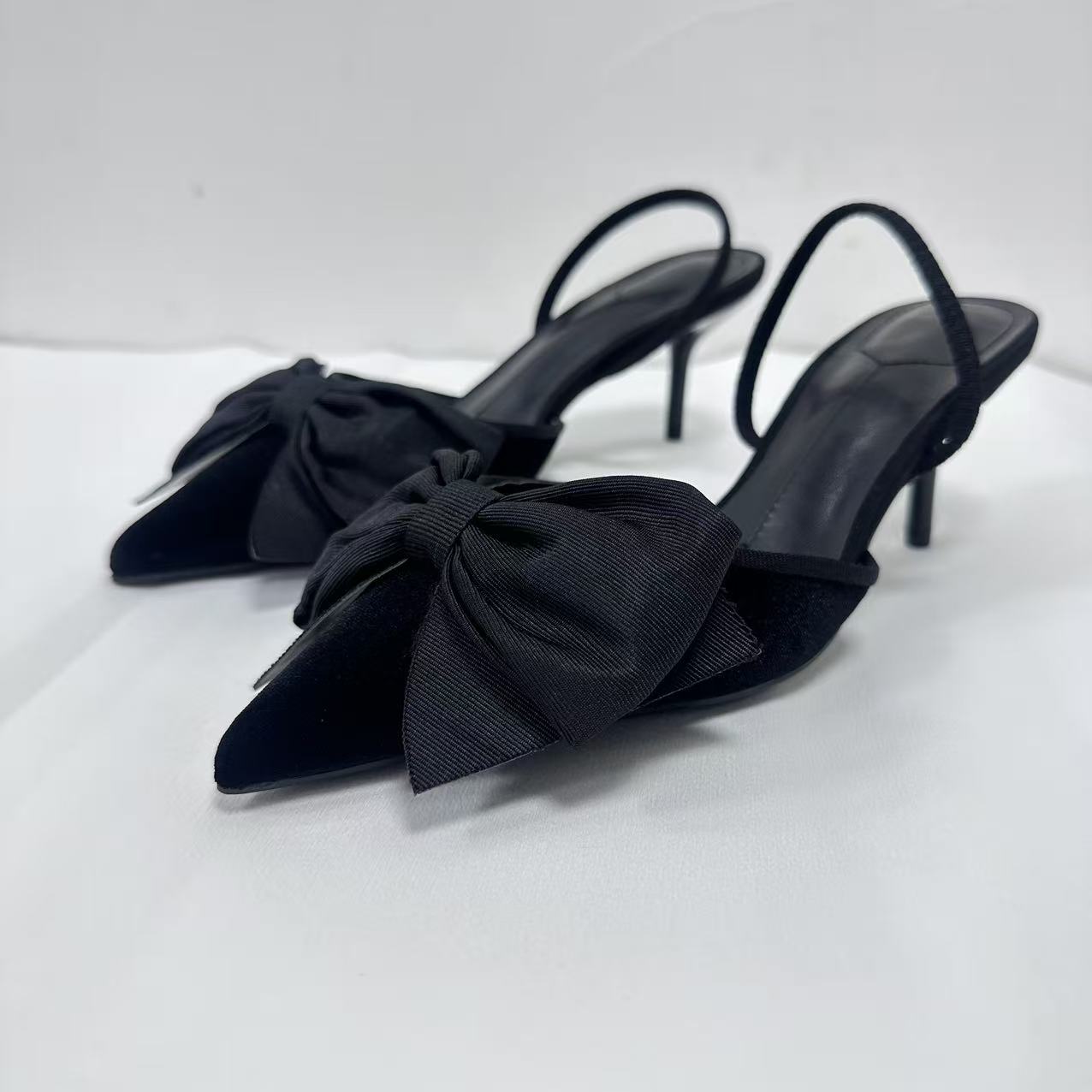 Women's new fashion bow decorative pointed high heels