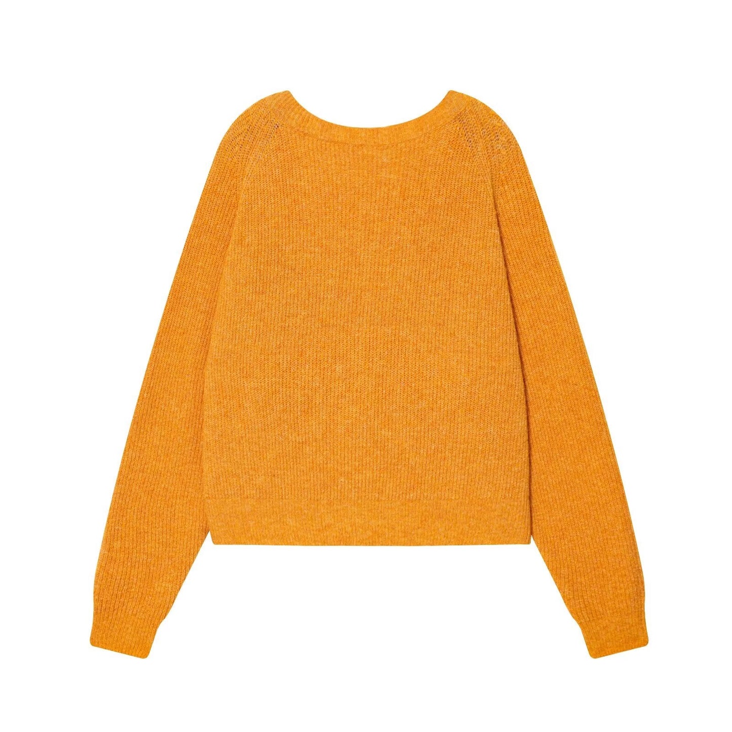 Women's back knot decoration short knitted sweater