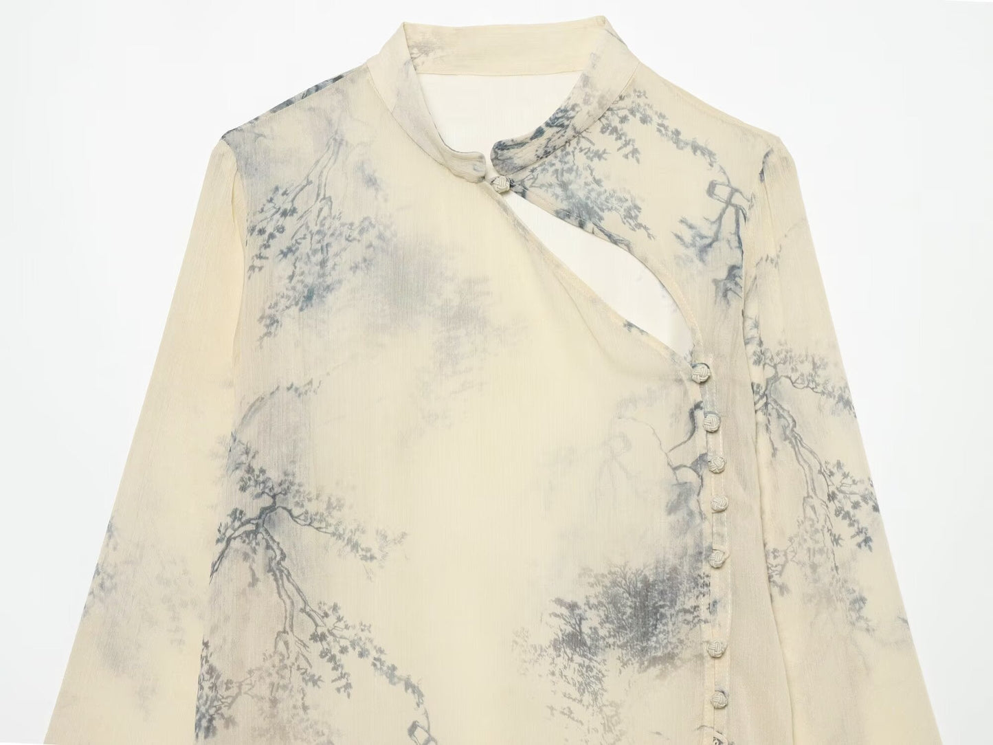 Women's comfortable printed button up shirt