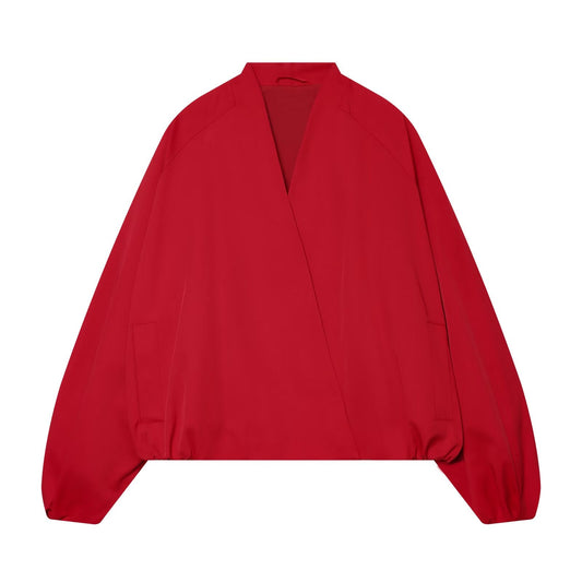 Women's loose V-neck pilot jacket Coat
