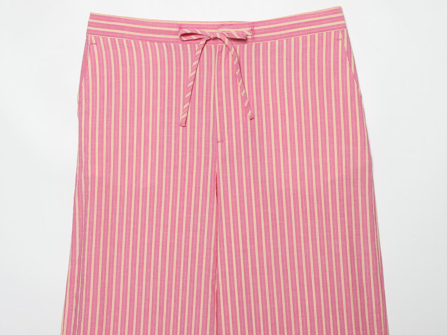 suit Women's 2 pieces striped halter neck top+wide leg pants