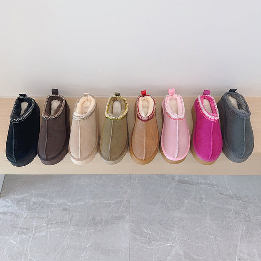 Women's new versatile low-top thick-soled snow boots