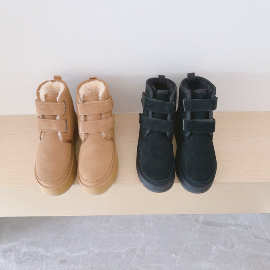 Women's New Winter Warm Double hook and loop Snow Boots