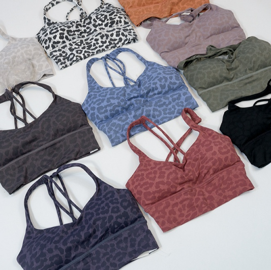 LU 2026 Women's New Leopard-print Beauty Back sports bra Yoga Vest