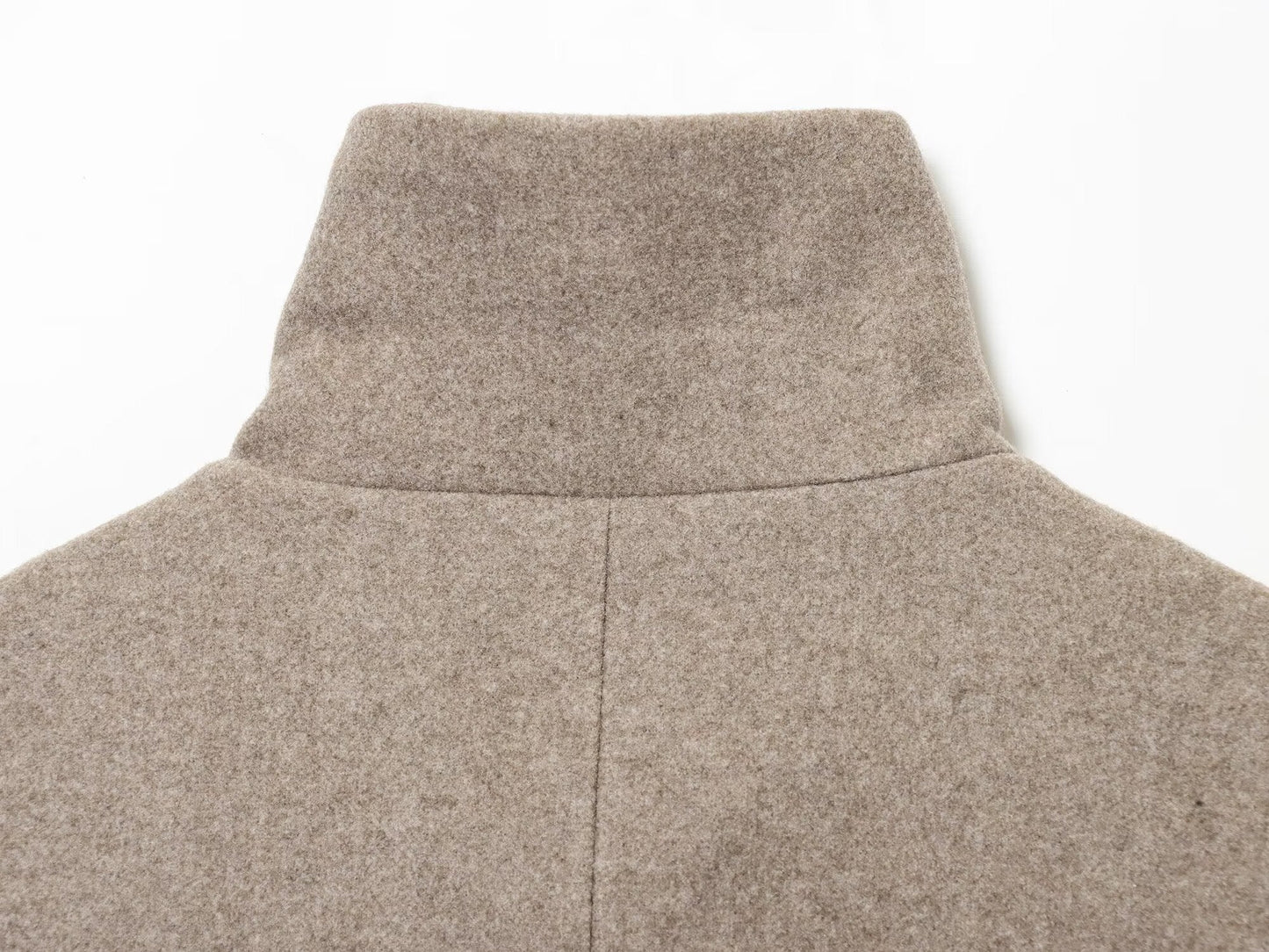 Women's loose standing collar warm woolen coat