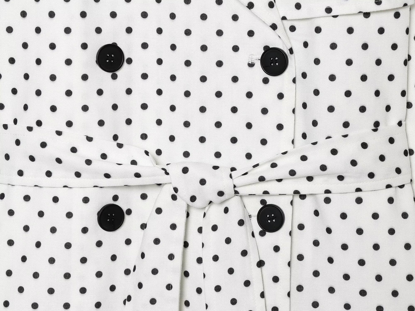 Women's with Belt polka dot windbreaker Coat