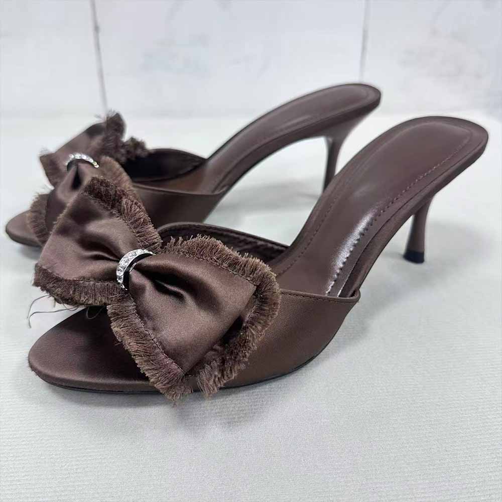 Women's new fashion bow decorative high heels