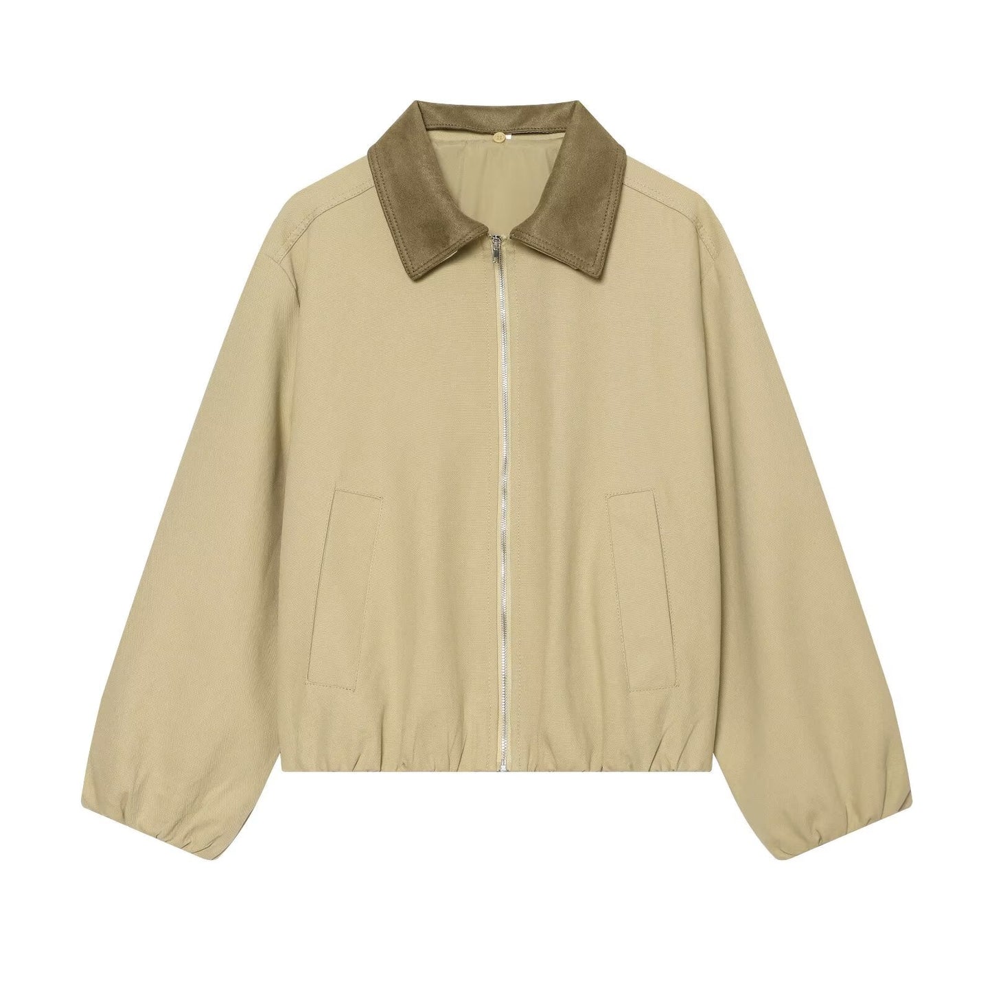 Women's patchwork lapel jacket Coat