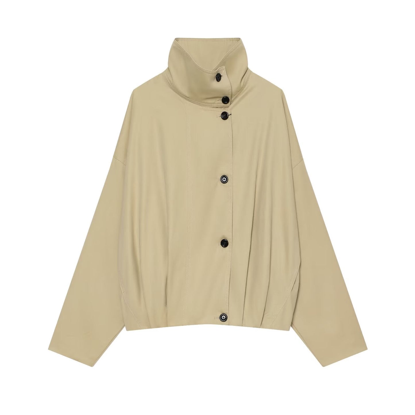 Women's loose standing collar pilot jacket Coat